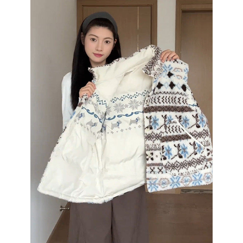 费尔岛摇粒绒马甲男冬季韩系情侣坎肩双面穿背心美式复古棉服外套,男装,常规马甲,淘宝优惠券,粉丝福利购,淘宝优惠卷