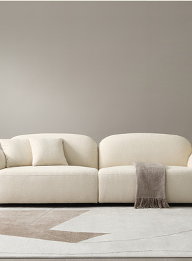 全友家居 门店同款 MINI阳光 206050 布艺沙发 直排 云朵 仿棉麻