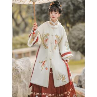 古装中国风秋冬款古筝演出服成人冬日冬天马面裙套装初中生女汉服