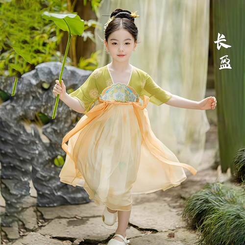 汉服女童洋装儿童国风唐装夏季薄款超仙公主裙小女孩新款高端