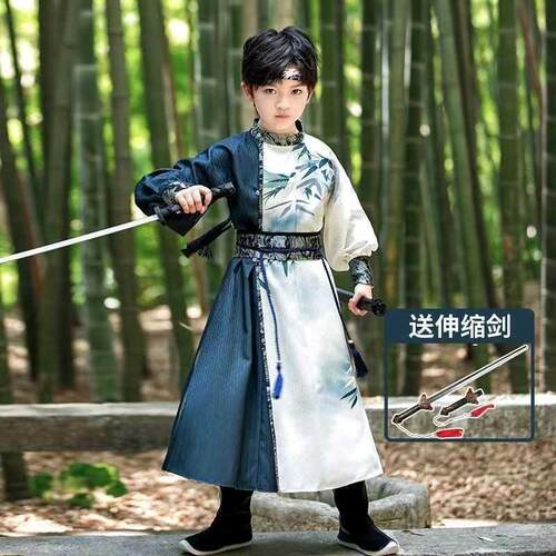 男童汉服武侠将军锦衣卫古装演出服儿童国学服夏季新中式童装