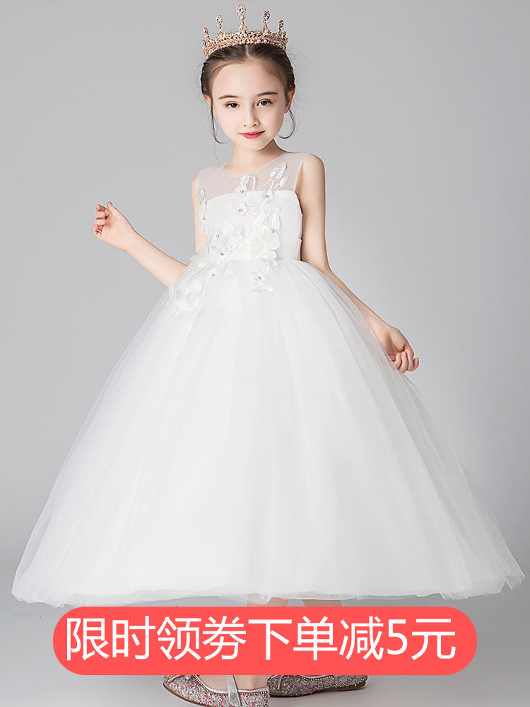 Flower girl princess dress summer girl dress little girl fluffy wedding dress piano performance host foreign style children's dress