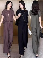 女士夏季套装2025新款洋气质减龄穿搭一整套休闲时尚巨显瘦两件套
