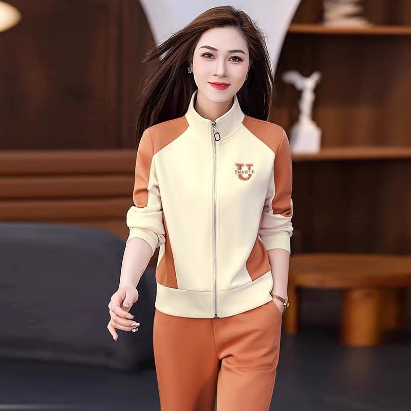 春季运动服套装女2025年春秋韩版洋气减龄大码时尚休闲卫衣两件套