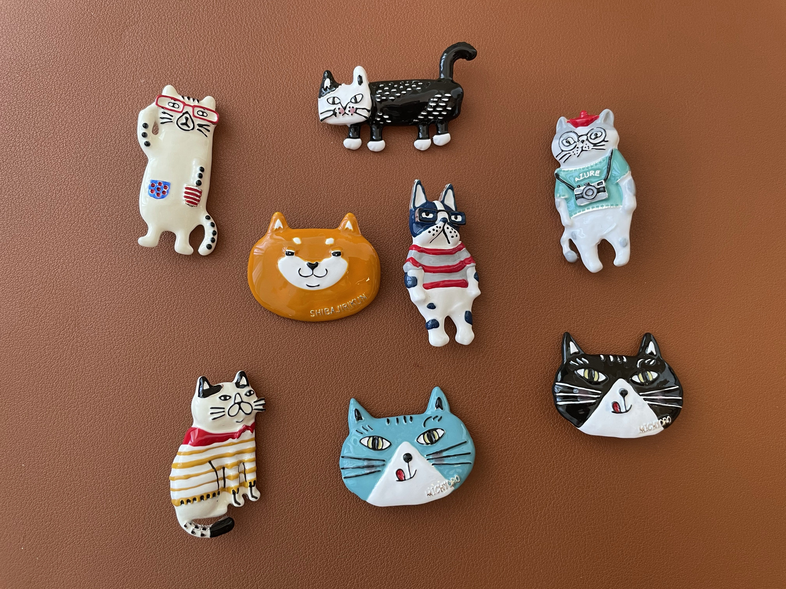 猫咪法斗柴犬造型胸针 合金徽章别针