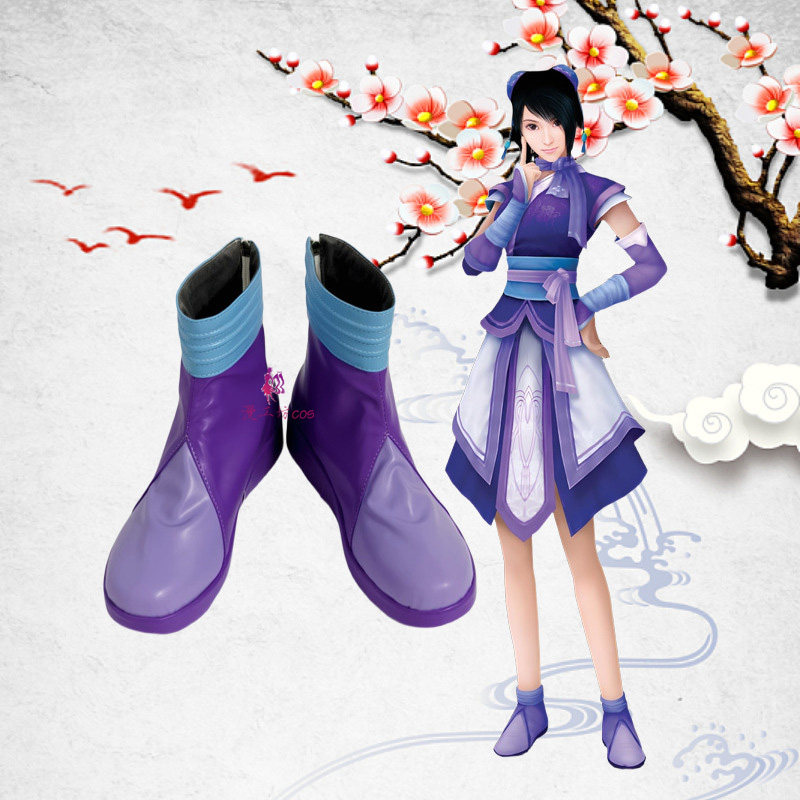 漫工坊仙剑奇侠传四韩菱纱cos鞋子定制动漫游戏cosplay靴子定做