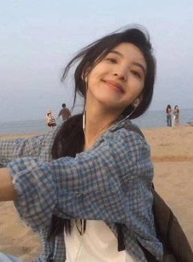 章若楠明星同款夏季韩版宽松设计感小众蓝色格纹长袖衬衫防晒上衣