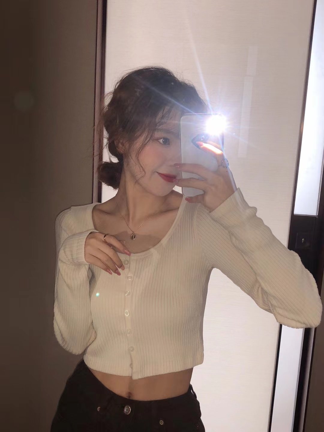 Brandy Girl早秋薄款圆领上衣倪妮同款bm修身短款针织开衫外套,女装/女士精品,毛针织衫,淘宝优惠券,粉丝福利购,淘宝优惠卷