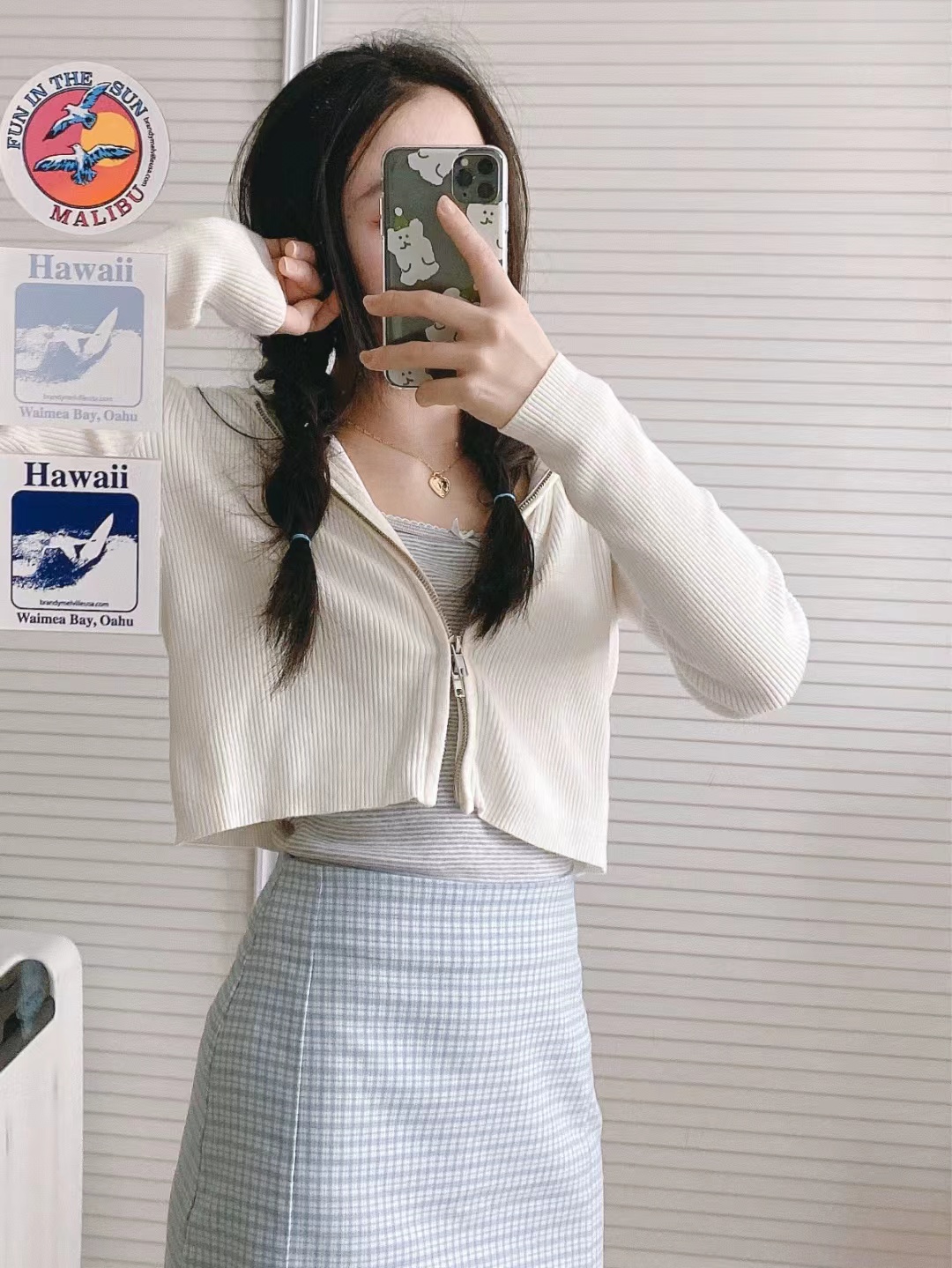 短款上衣连帽针织开衫Brandy