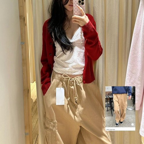 Brandy bm无性别疲帅宽松系带麻袋裤复古大腿裤酷飒风工装裤