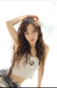 Brandy GirlBM李小璐同款甜美辣妹白色心脏吊带背心女内搭