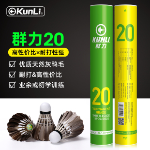 羽毛球20官方正品灰鸭毛耐打室内外防风业余比赛训练球