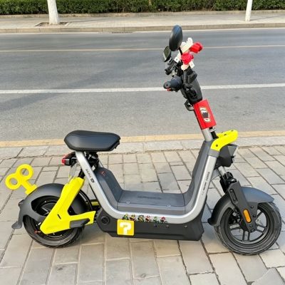 适用九号电动车装饰发条问号贴