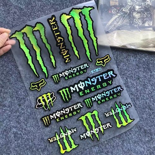 魔爪Monster贴纸防水鬼爪头盔贴