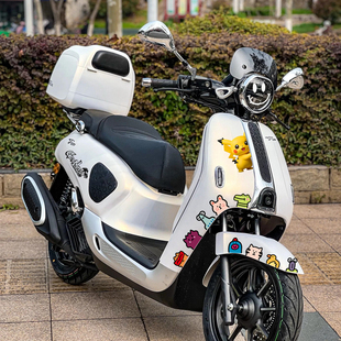 适用本田NWF150/125可爱卡通手绘动物装饰贴纸遮挡车身划痕改装贴
