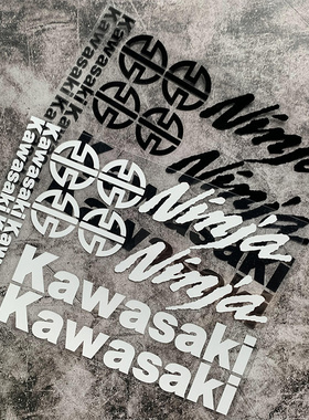 适用川崎字母贴NINJA400 650 Z400 650 900 1000改装风挡车身贴纸