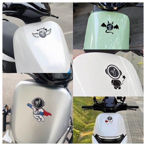 适用于九号电动车车标贴纸防水