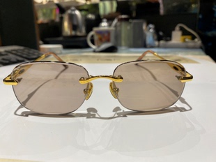 40年厂家天然水晶石头太阳眼镜男款 茶色平光防紫外线辐射护目墨镜