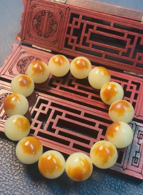 河磨玉黄白老玉手串手链纯天然皮色卡15厂家直销定制定做正品男女