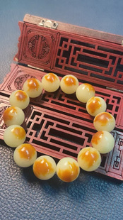 河磨玉黄白老玉手串手链纯天然皮色卡15厂家直销定制定做正品男女