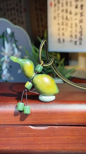 析木河磨玉葫芦接“福禄”天然气皮料做工精细精品原生态一手货源