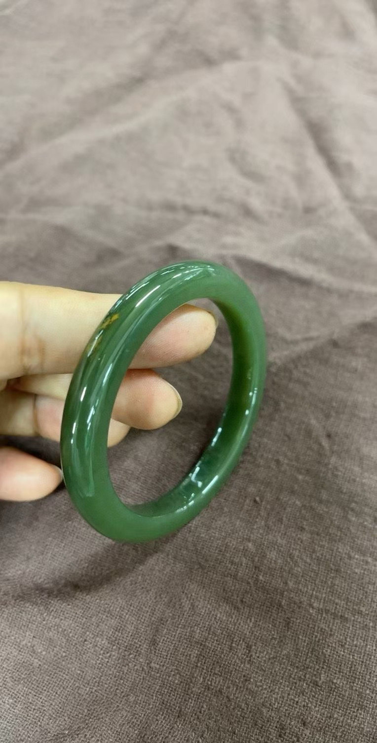 和田玉析木河磨玉椴树林料手镯女手饰