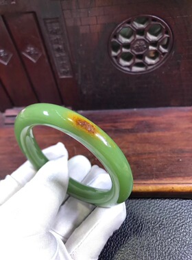 析木河磨玉圆条手镯65克玉净如水整体结构均匀收藏级别标价非卖价