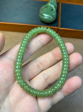 和田玉析木河磨玉手链手串17克一手货源收藏级苹果手机无滤镜实拍