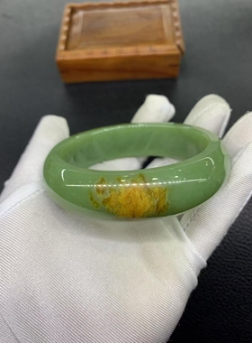 析木椴树林河磨玉宽版手镯58+口径性价比高精品原生态一手货源