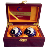 康恩保定铁球景泰蓝健身球手球空心铃音太极保健球老人手握健康球