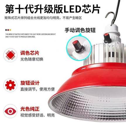 led 2025新款地摊夜市摆摊低压led可调色生鲜灯12v水果灯电瓶灯