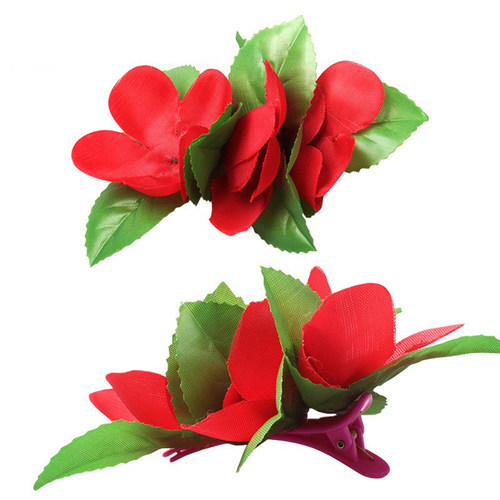 多色仿真花朵夏威夷风格发夹草裙舞配饰复古百搭装饰发饰