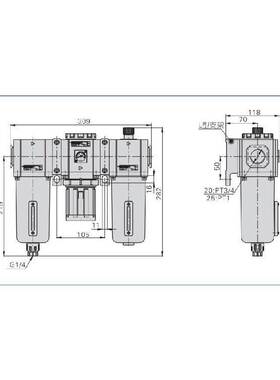 原装亚德客过滤器 三联件 GC600-25 GC60025F1 GC60025C1AirTAC