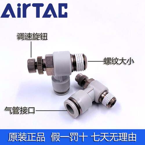 亚德客 限出调速阀节流阀 PSL6M5A PSL601A PSL602A PSL603A ATC