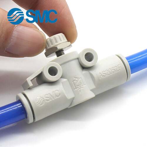 SMC气动调速阀AS1002F-04A管道气管直通节流阀AS2002F 3002-06-08