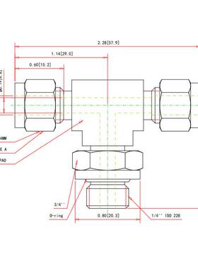 【SS-6M0-3-4TTR】Swagelok 世伟洛克三通6mm*6 mm*1/4 in. ISO