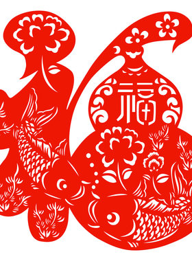 福字窗花剪纸静电贴纸玻璃装饰