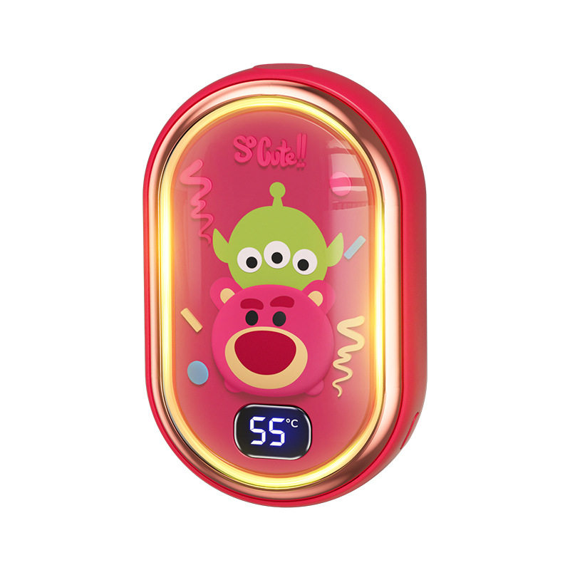 STRAWBERRY BEAR HAND WARMER POWER BANK MULTI-FUNCTION DIGITAL DISPLAY NIGHT LIGHT FLASHLIGHT PORTABLE BABY WARMER WARM ARTIFACT