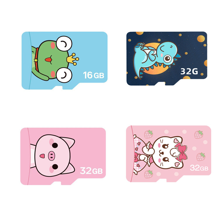儿童相机配套内存卡通青蛙C10高速内存卡卡通16GB 32GB小猪