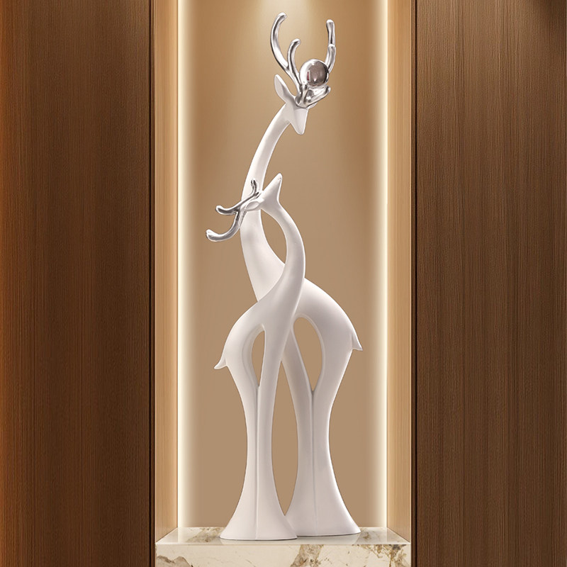 福禄双全轻奢高档大摆件玄关造景客厅入户进门入门高装饰品高级感,家居饰品,装饰摆件,淘宝优惠券,粉丝福利购,淘宝优惠卷