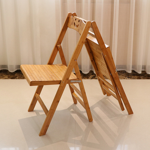 户外钓鱼矮凳家用楠竹制靠背椅子便 小凳子可折叠小板凳携式 免安装