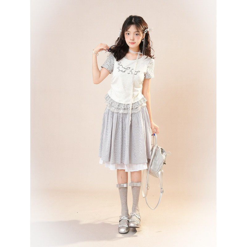 可可森林 韩系小个子学院风套装裙女装夏季夏天穿搭一整套两件套