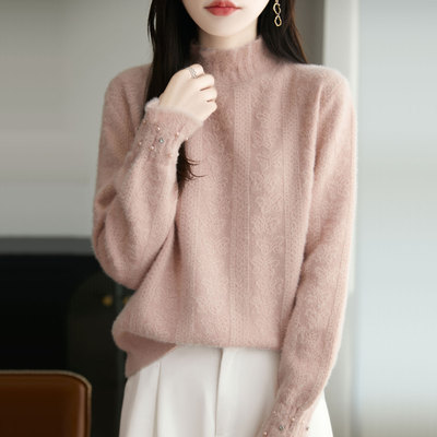 半高领羊毛衫针织女士毛衣