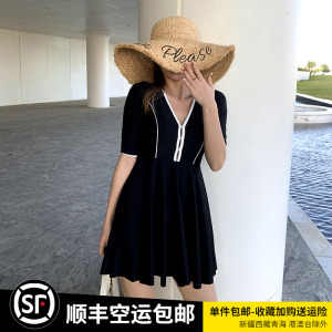 泳衣女大码胖mm200斤性感遮肉显瘦连体裙式保守学生ins2023款温泉
