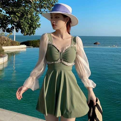 大码胖mm泳衣女遮肉性感