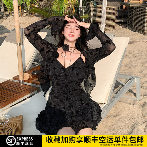 泳衣女高级感纯欲风大码遮肚显瘦