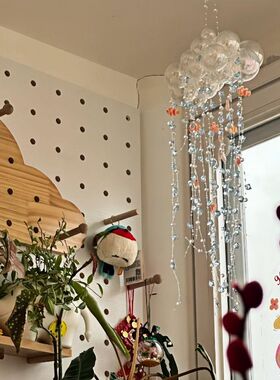 森系梦幻小鱼云朵材料包手工礼物 ins风节日装饰风铃挂件创意饰品