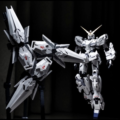 MGEX独角兽全装备1/00送三盾牌水贴猛虎模型机甲拼装模型手办摆件