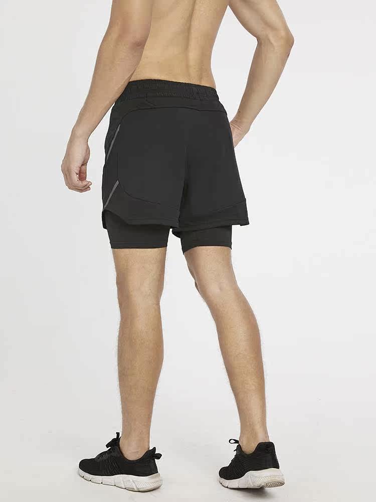 运动短裤男夏季速干透气薄款宽松带内衬双层防走光健身训练跑步裤