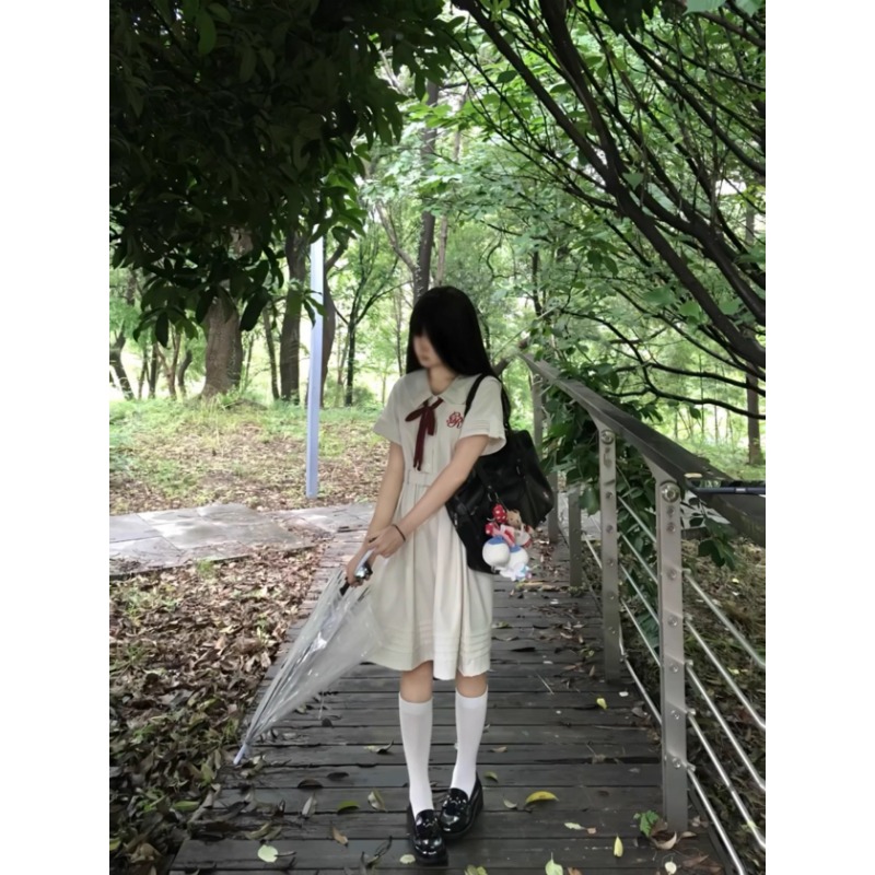 小个子盛夏服jk制服学院风甜美可爱连衣裙短袖日系水手服夏季中裙